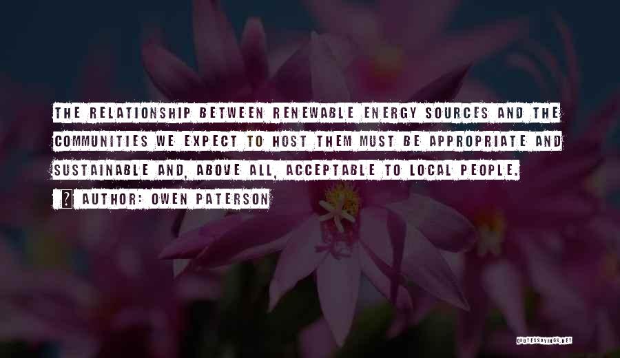 Renewable Sources Quotes By Owen Paterson