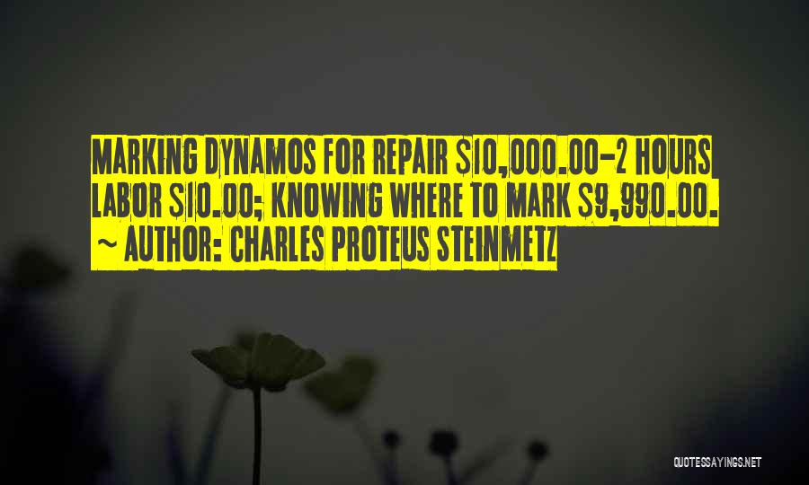 Repair Quotes By Charles Proteus Steinmetz