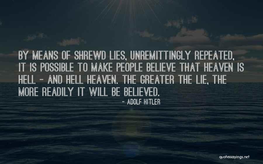 Repeated Lying Quotes By Adolf Hitler