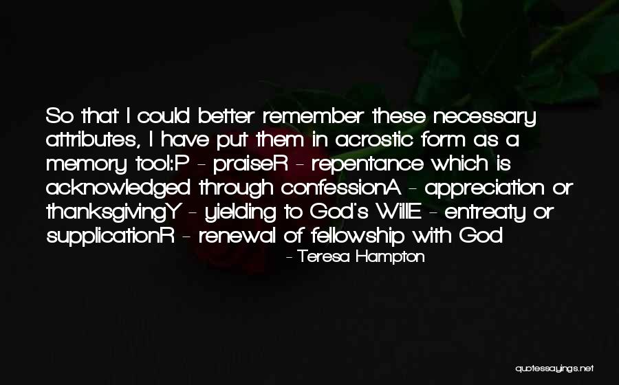 Repentance Prayer Quotes By Teresa Hampton Repentance Prayer Quotes By Teresa Hampton