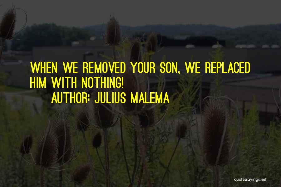 Replaced Him Quotes By Julius Malema