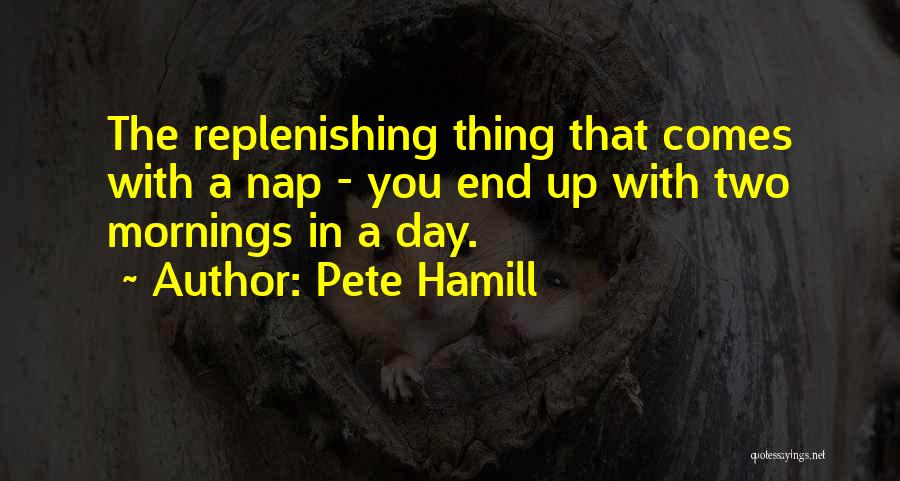 Replenishing Quotes By Pete Hamill