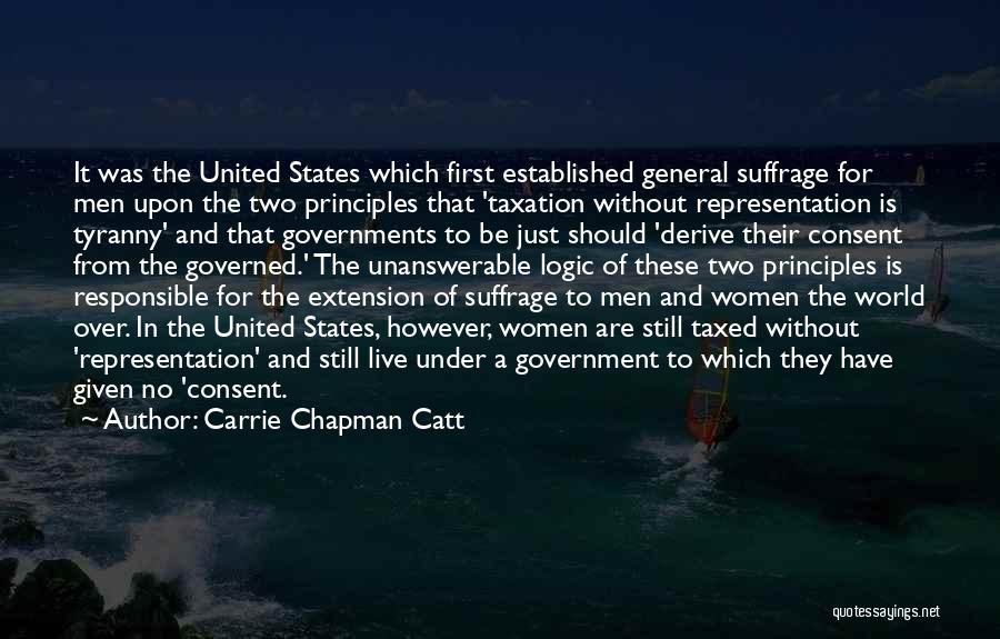 Representation In Government Quotes By Carrie Chapman Catt