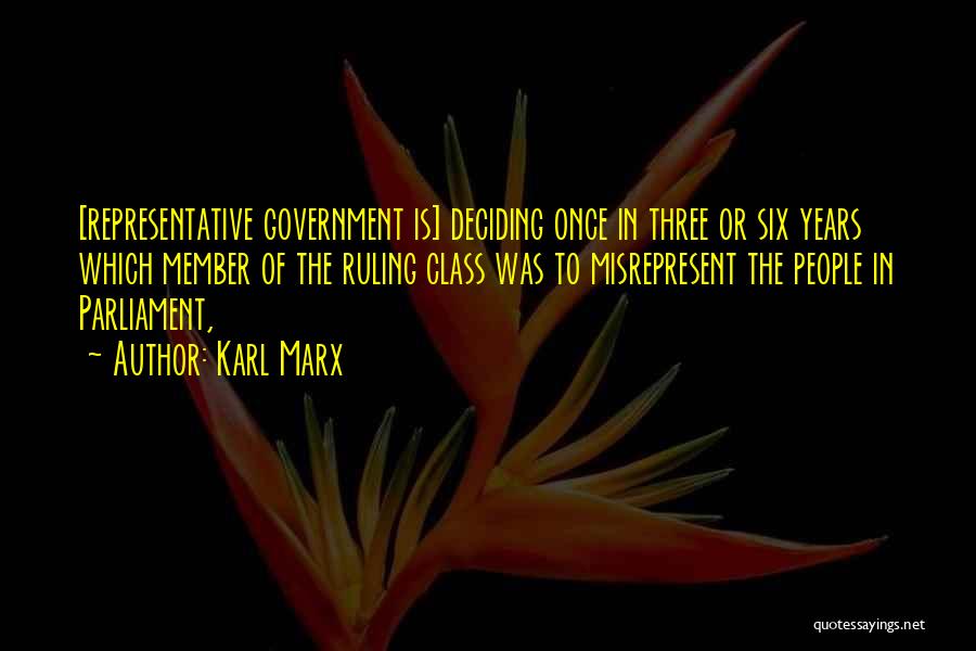 Representation In Government Quotes By Karl Marx