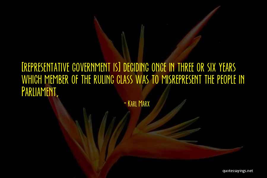 Representation In Government Quotes By Karl Marx