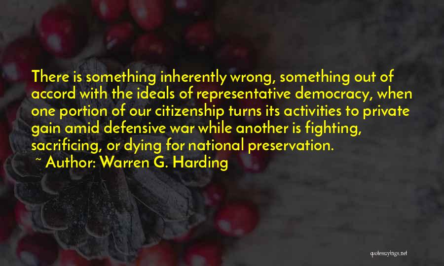 Representative Democracy Quotes By Warren G. Harding