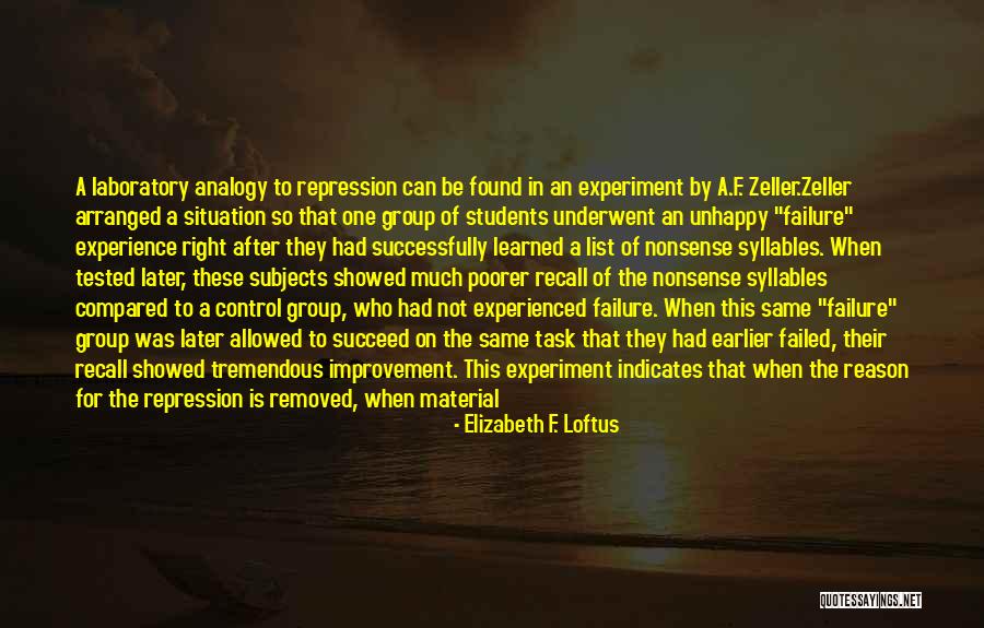 Repressed Memory Quotes By Elizabeth F. Loftus Repressed Memory Quotes By Elizabeth F. Loftus