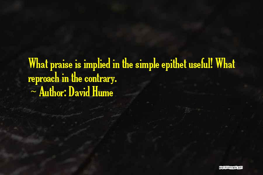 Reproach Quotes By David Hume