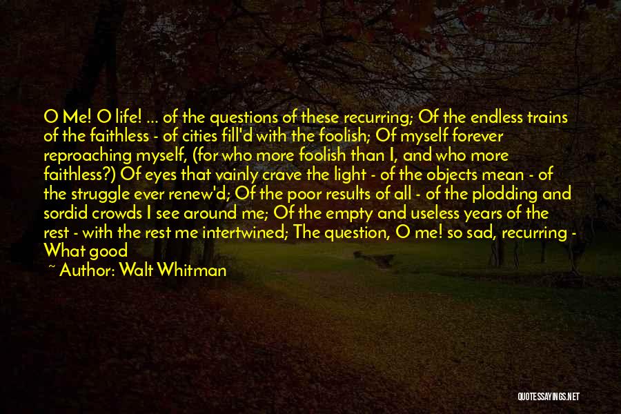 Reproaching Quotes By Walt Whitman