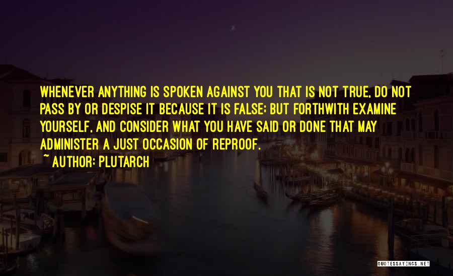 Reproof Quotes By Plutarch