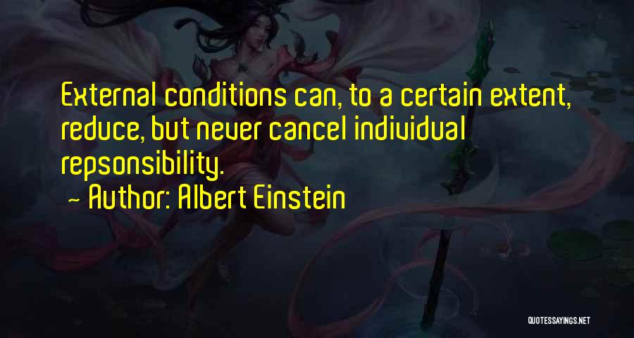 Repsonsibility Quotes By Albert Einstein