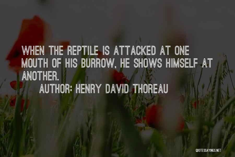 Reptile Quotes By Henry David Thoreau