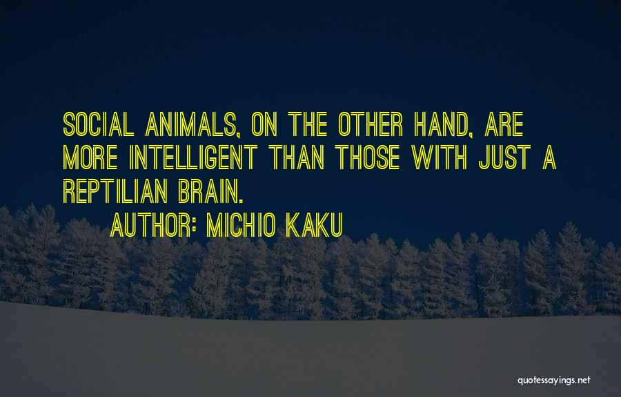 Reptilian Brain Quotes By Michio Kaku