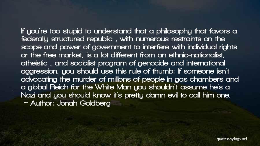 Republic Government Quotes By Jonah Goldberg