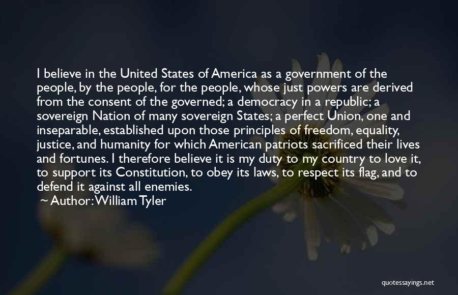 Republic Government Quotes By William Tyler