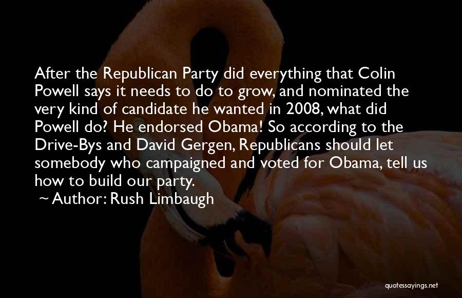 Republican Candidate Quotes By Rush Limbaugh