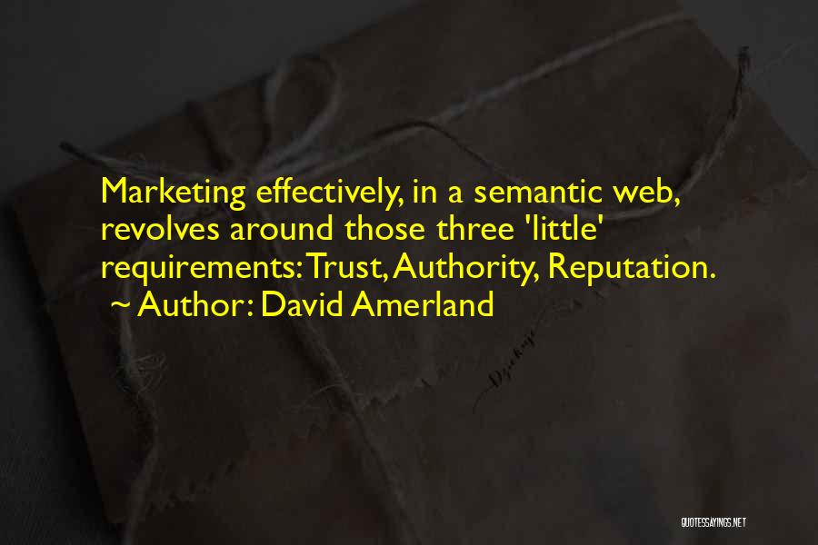 Reputation And Trust Quotes By David Amerland