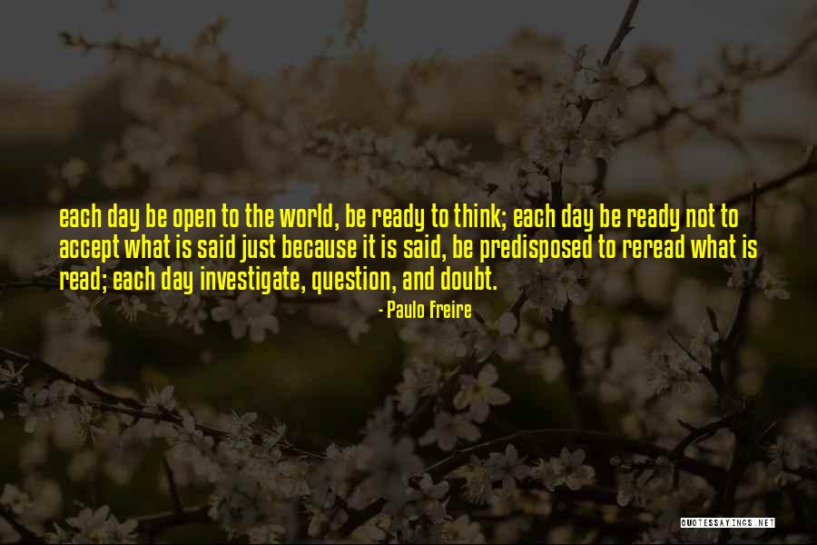 Reread Quotes By Paulo Freire