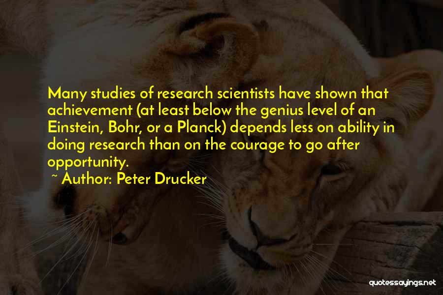 Research Einstein Quotes By Peter Drucker