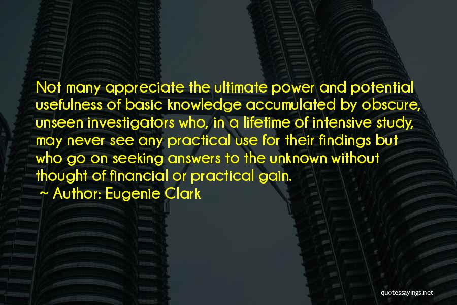 Research Findings Quotes By Eugenie Clark