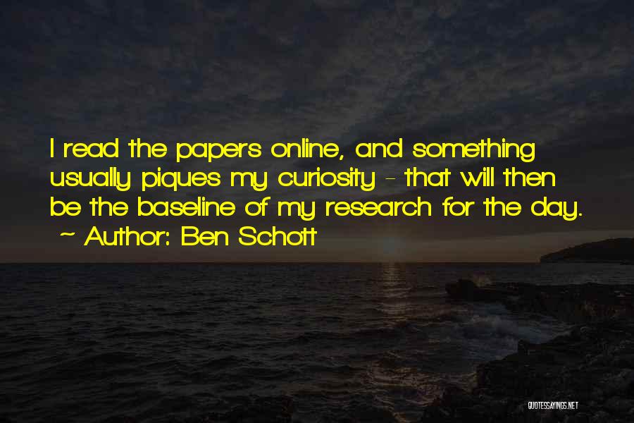 Research Papers Quotes By Ben Schott