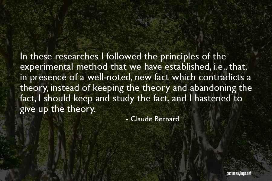 Research Science Quotes By Claude Bernard