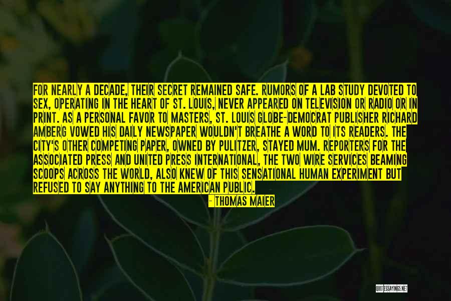 Research Study Quotes By Thomas Maier Research Study Quotes By Thomas Maier