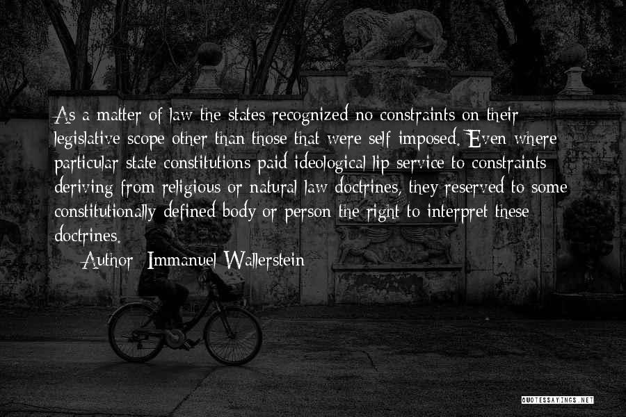 Reserved Person Quotes By Immanuel Wallerstein