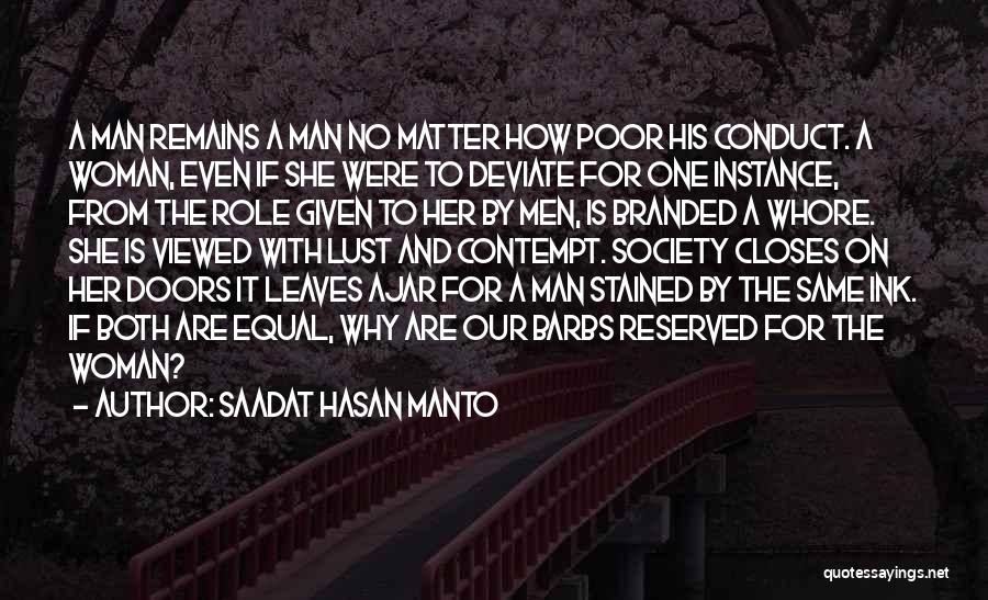Reserved Woman Quotes By Saadat Hasan Manto