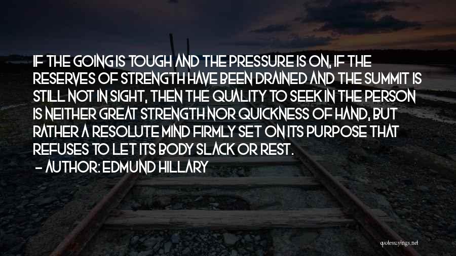 Reserves Quotes By Edmund Hillary