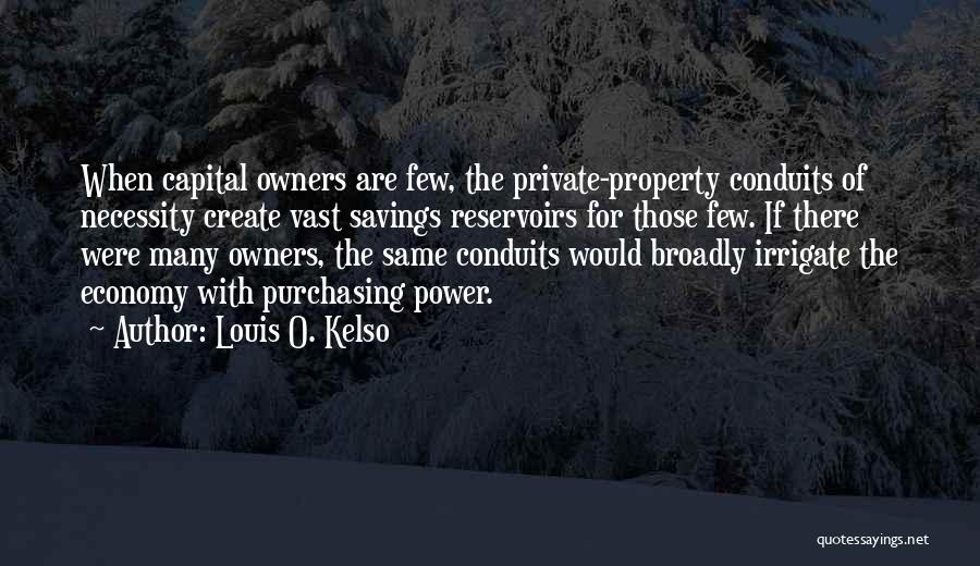 Reservoirs Quotes By Louis O. Kelso