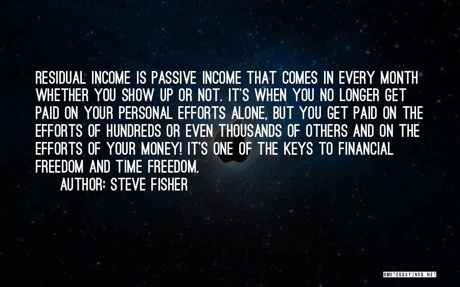 Residual Income Quotes By Steve Fisher