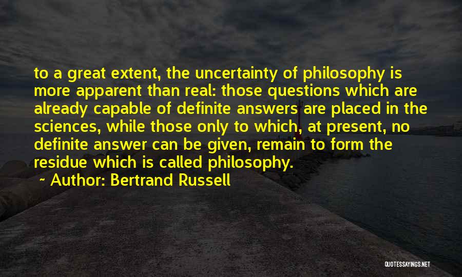 Residue Quotes By Bertrand Russell