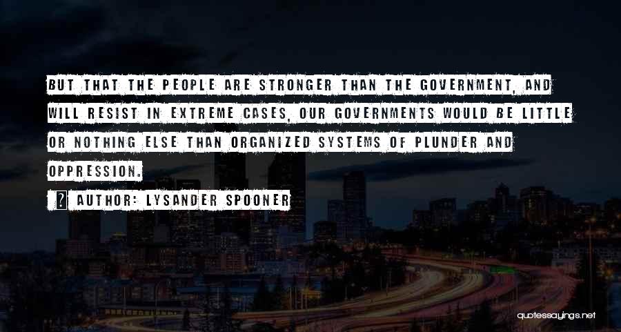 Resist Oppression Quotes By Lysander Spooner