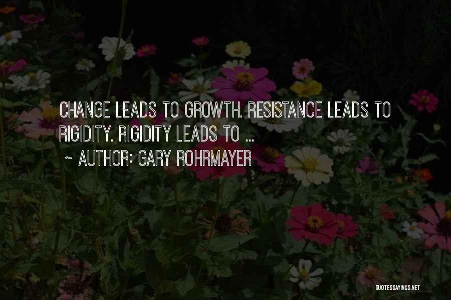 Resistance To Change Quotes By Gary Rohrmayer
