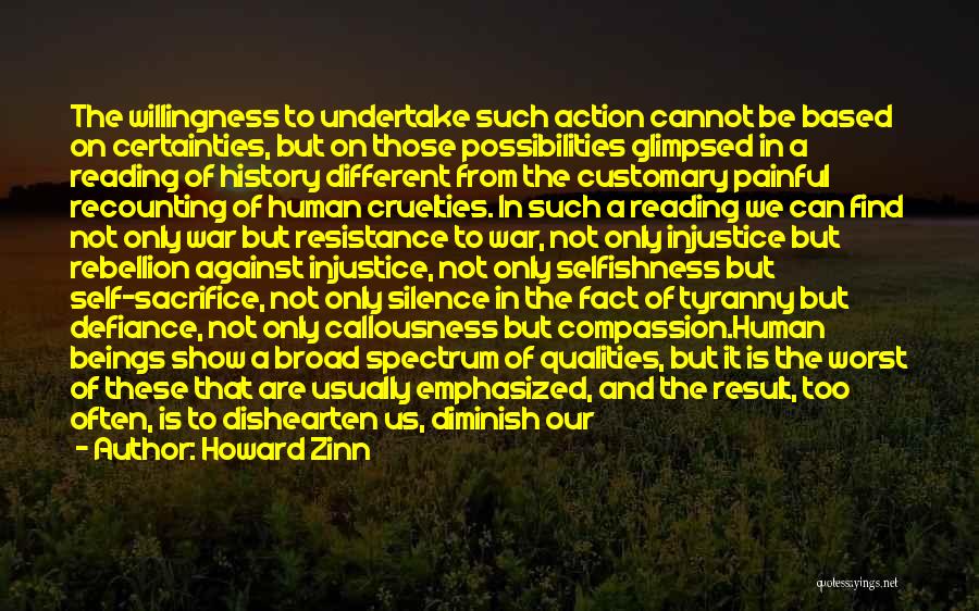Resistance To Tyranny Quotes By Howard Zinn