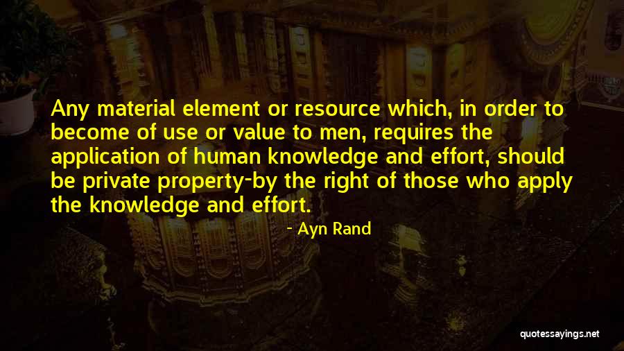 Resource Use Quotes By Ayn Rand