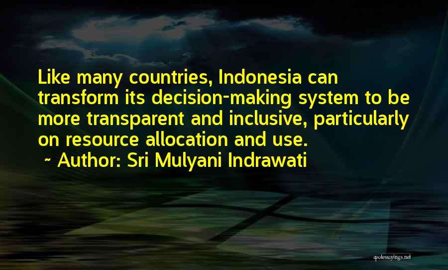 Resource Use Quotes By Sri Mulyani Indrawati