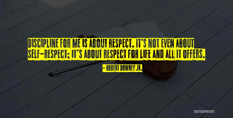 Respect And Discipline Quotes By Robert Downey Jr. Respect And Discipline Quotes By Robert Downey Jr.