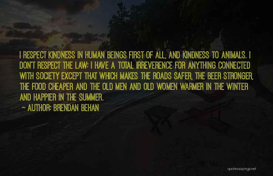 Respect And Kindness Quotes By Brendan Behan