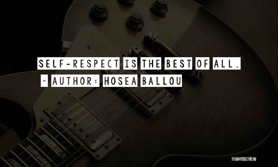 Respect Best Quotes By Hosea Ballou