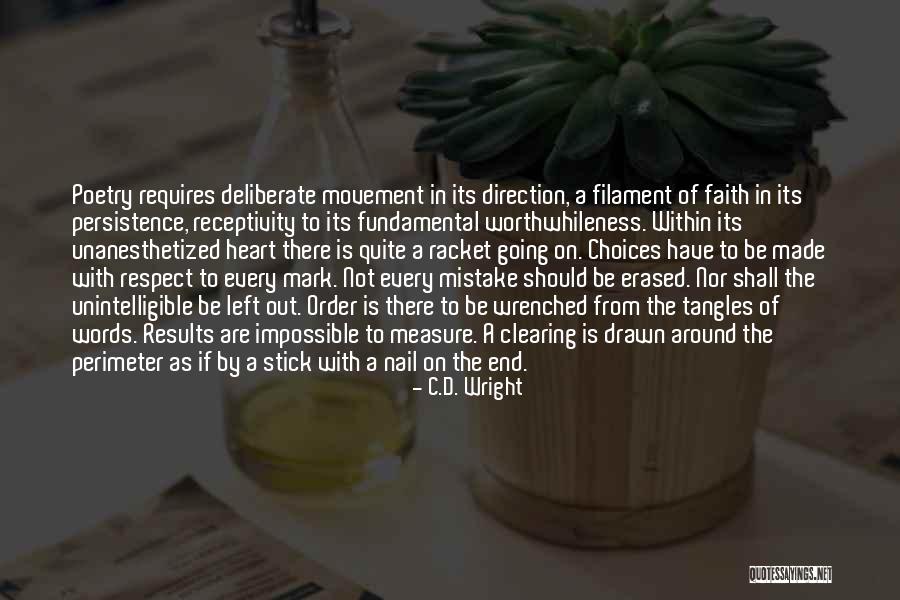 Respect Choices Quotes By C.D. Wright Respect Choices Quotes By C.D. Wright