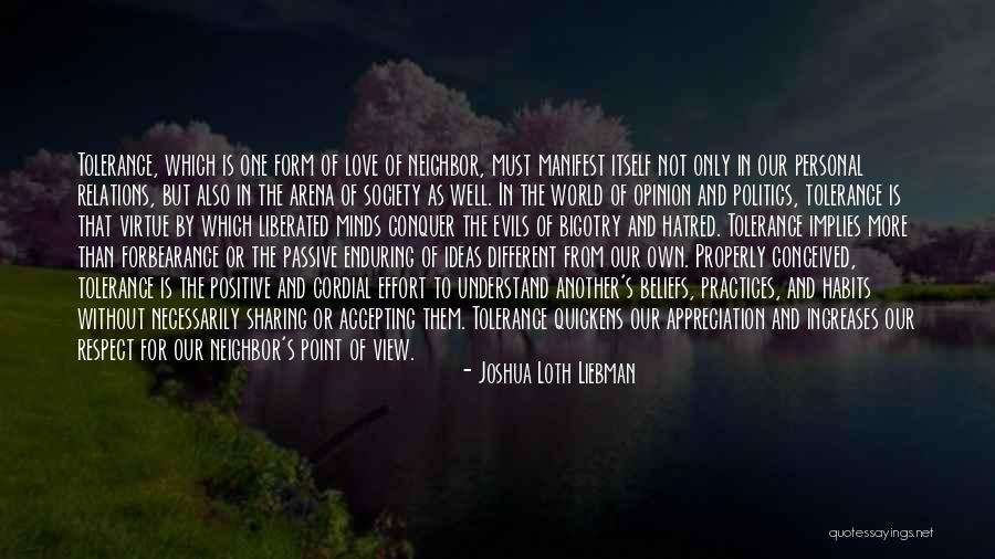 Respect For One Another Quotes By Joshua Loth Liebman