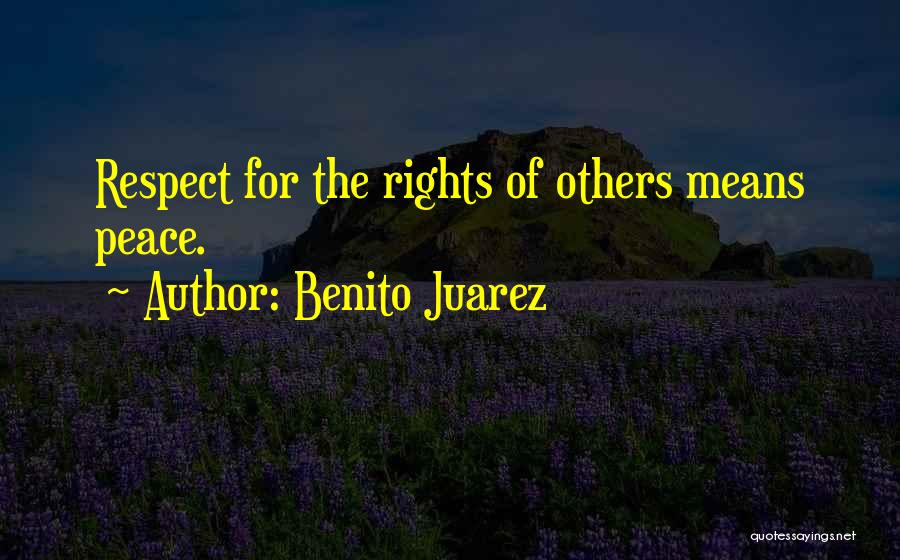 Respect For Others Quotes By Benito Juarez