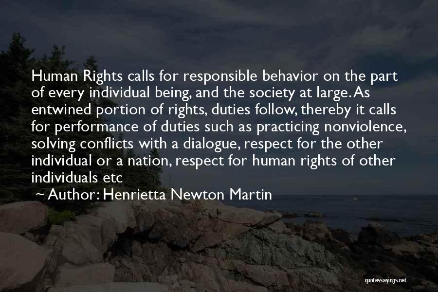 Respect For The Individual Quotes By Henrietta Newton Martin