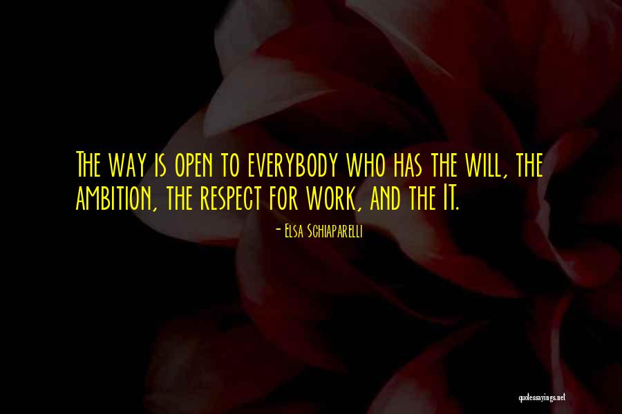 Respect For Work Quotes By Elsa Schiaparelli Respect For Work Quotes By Elsa Schiaparelli