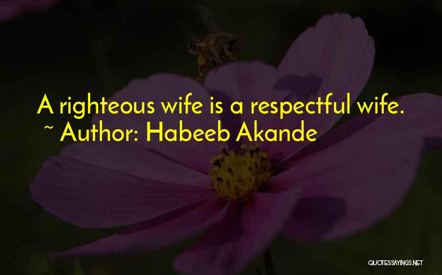 Respect For Your Wife Quotes By Habeeb Akande