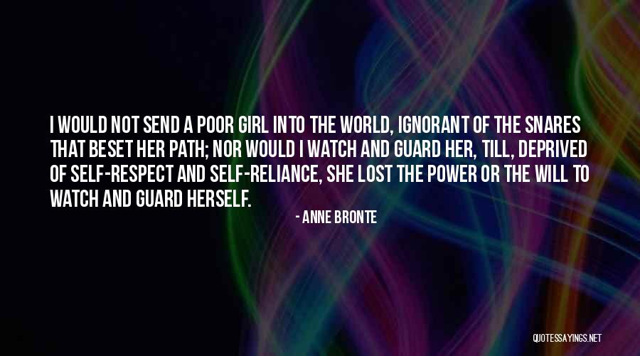 Respect Girl Quotes By Anne Bronte Respect Girl Quotes By Anne Bronte