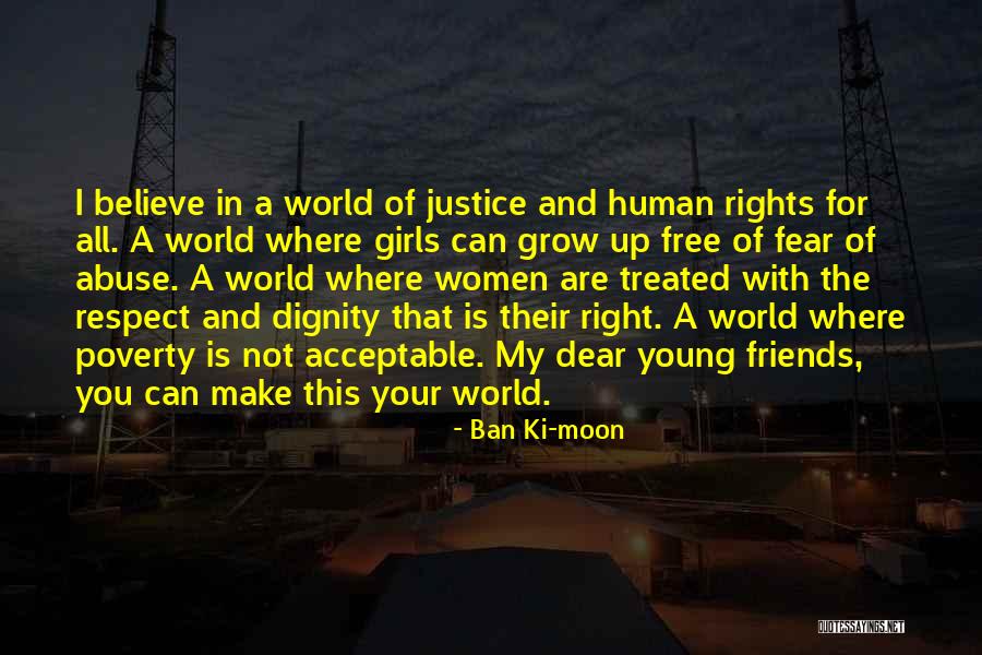 Respect Girl Quotes By Ban Ki-moon Respect Girl Quotes By Ban Ki-moon