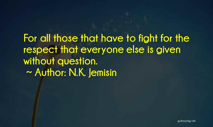 Respect Given Quotes By N.K. Jemisin